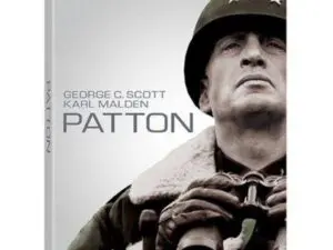 Patton movie cover showing general with binoculars