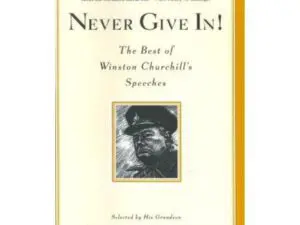 Book cover titled "Never Give In!