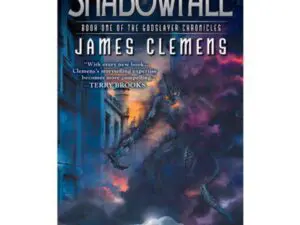 Shadowfall book cover: shadowy dragon over sleeping figure