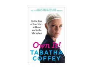 Serious blonde woman on book cover