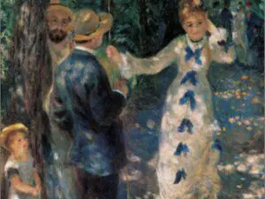 Book cover showing impressionist outdoor scene
