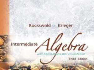 Intermediate Algebra textbook cover with stones