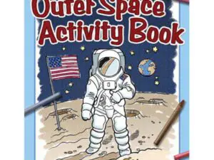 Outer Space activity book cover with astronaut
