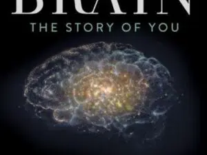 Book cover with glowing neural brain illustration