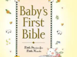 Baby's First Bible cover with lamb illustration