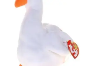 White Ty Beanie Baby goose plush toy
