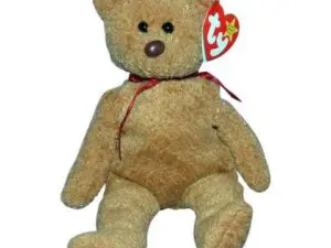 Brown Beanie Baby teddy bear with tag