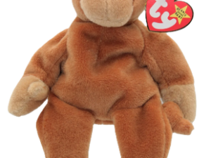 Brown Ty Beanie Baby monkey plush toy