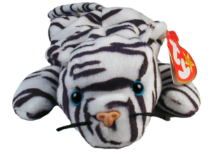 Ty Beanie Baby white zebra plush toy
