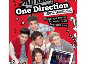 Red fanbook cover featuring five young singers