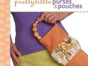 Orange clutch with beaded handle
