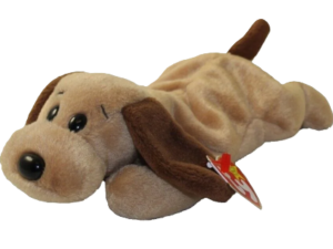 Beige plush dog toy with floppy ears