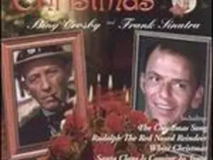 Christmas album cover with two male portraits
