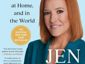 Smiling red-haired woman on book cover