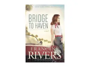 Bridge to Haven book cover, woman by car
