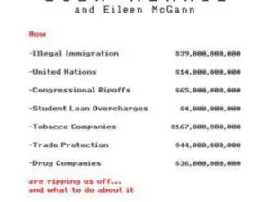 Book cover listing alleged costly government ripoffs