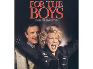 For the Boys poster: woman singing, man behind