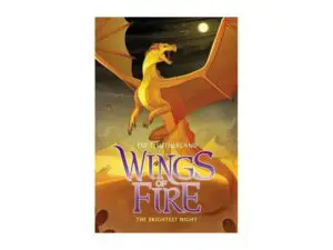 Yellow dragon on Wings of Fire cover