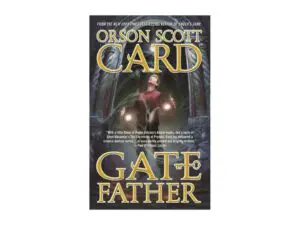 Gate Father book cover: figure with glowing orbs