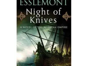 Night of Knives book cover, ship at sea