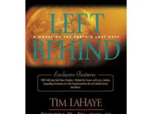 Left Behind book cover with orange planet