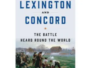 Lexington and Concord book cover, battle scene