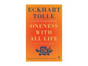 Orange book cover titled Oneness With All Life