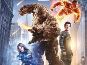 Fantastic Four movie poster with superheroes
