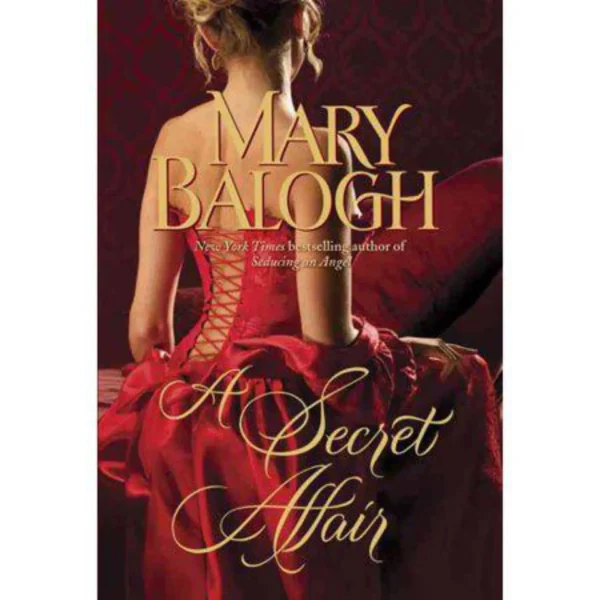 A book cover with a woman in red dress.