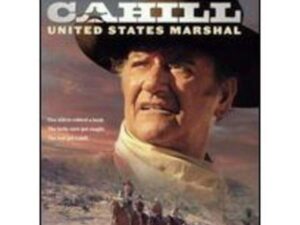 Western movie poster featuring cowboy marshal and riders