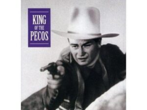 Cowboy in white hat pointing pistol