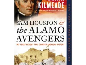 Alamo-era book cover depicting portrait and battle