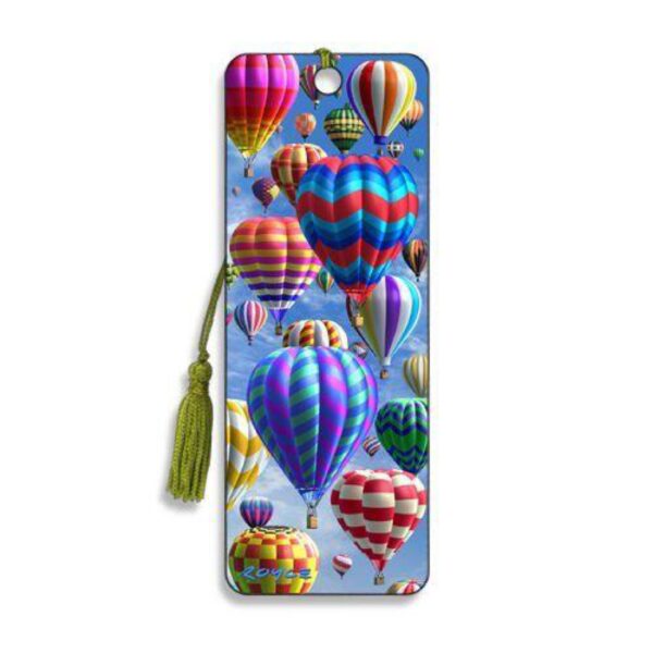 Hot Air Balloons 3-D Bookmark with Tassel