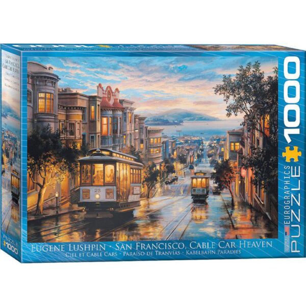 "San Francisco, Cable Car Heaven" Eurographics 1000 Piece Puzzle by Eugene Lushpin