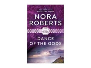 Purple fantasy book cover with stormy coastline