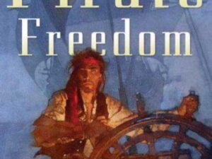 Pirate at ship's wheel book cover