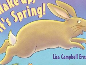 Leaping rabbit on spring book cover