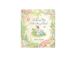 Illustrated children's book cover with bunny