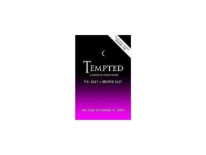 Tempted book cover with black-to-purple gradient
