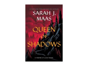 Queen of Shadows book cover, castle silhouette