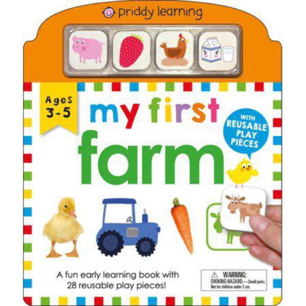 My First Play and Learn: Farm: A fun early-learning book with reusable play pieces by Roger Priddy (New Board Book)