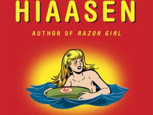Carl Hiaasen book cover with woman floating