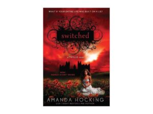 Switched book cover with woman in field