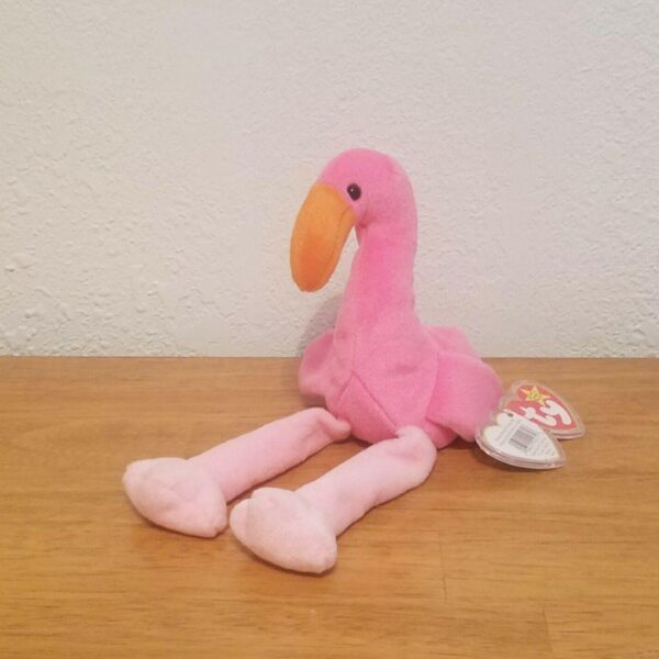 "Pinky" the Flamingo TY Original Beanie Babies Collection (Rare & Retired Vintage Collectible)