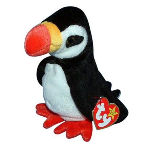 "Puffer" the Puffin TY Original Beanie Babies Collection (Rare & Retired Vintage Collectible)