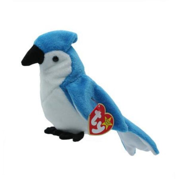 "Rocket" the Blue Jay TY Original Beanie Babies Collection (Rare & Retired Vintage Collectible)