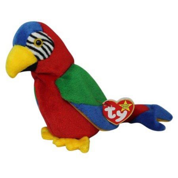 "Jabber" the Parrot TY Original Beanie Babies Collection (Rare & Retired Vintage Collectible)