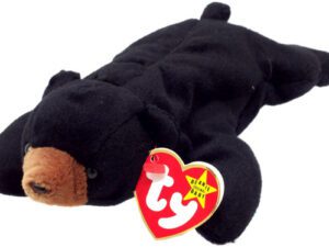 First-Generation "Blackie" the Bear TY Original Beanie Babies Collection (Rare & Retired Vintage Collectible)