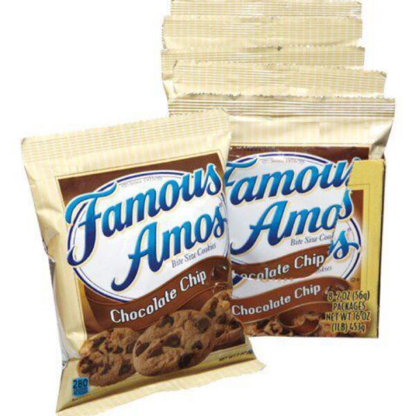 Kellogg's 10003 Famous Amos Cookies, Chocolate Chip, 2 Oz Snack Pack