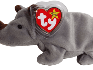 "Spike" the Rhinoceros TY Original Beanie Babies Collection (Rare & Retired Vintage Collectible)